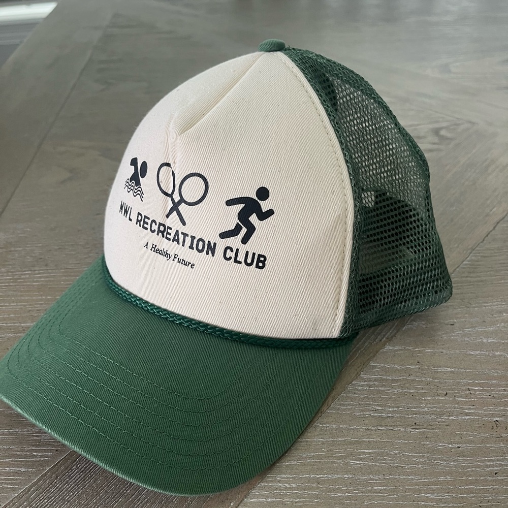 Retro Trucker Hat Womens Madewell Wellness Club, SnapBack